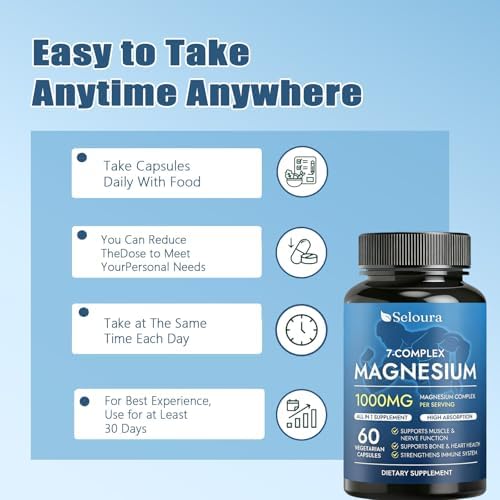 Suplemento Seloura Magnesio 7 Complejo – Apoyo para Músculos y Energía - imagen 6