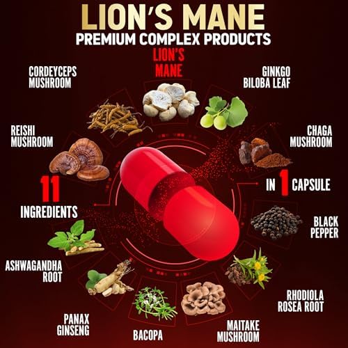Suplemento de Hongo Melena de León Zolotus, 2 Paquetes de 90 Cápsulas, 6 Meses de Suministro con Cordyceps, Reishi y Ashwagandha, Apoyo a la Memoria - imagen 3