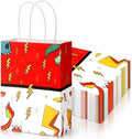 Joottuan 24 Pzs Bolsas de Papel de Caricatura para Fiesta, Bolsas de Regalo de Kraft Rojo con Asa, Suministros para Cumpleaños y Baby Shower - imagen 1