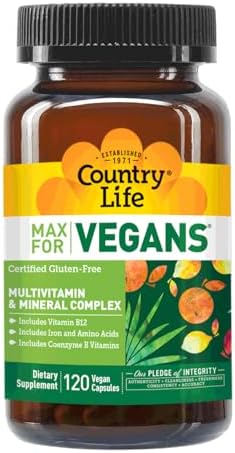 Country Life Max para Veganos - 120 Cápsulas Veganas - Multivitamínico Diario - Suplemento de Apoyo Inmunológico - Contiene Vitamina B12, Hierro, - imagen 5