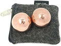 Bolas de Baoding de Cobre Sólido Top Chi con Bolsa de Transporte para Terapia de Manos, Ejercicio y Alivio del Estrés (Tamaño Pocket de 1 Pulgada) - imagen 1