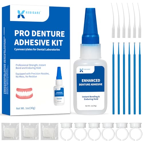 Kit de Adhesivo para Reparación de Dentaduras Dental Lab, 1oz - Pegamento Instantáneo para Reparar Grietas, Rellenar Huecos y Asegurar Dientes - imagen 1