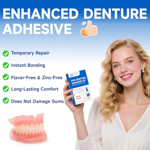 Kit de Adhesivo para Reparación de Dentaduras Dental Lab, 1oz - Pegamento Instantáneo para Reparar Grietas, Rellenar Huecos y Asegurar Dientes - imagen 2