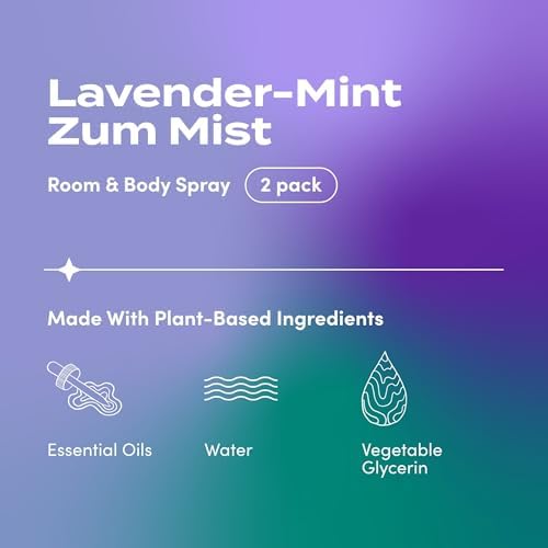 Indigo Wild Zum Mist Spray para Habitación y Cuerpo - Spray de Aromaterapia con Aceite Esencial - Mist Natural de Lavanda-Menta - 4 fl oz (Paquete de - imagen 2