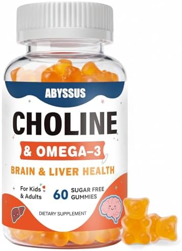 Gomitas ABYSSUS de Colina para Niños (4+) – Suplemento de Colina para Cerebro y Hígado con Omega-3 Algal, B6 y B12, Sin Azúcar, Vegano, 60 Piezas - imagen 1