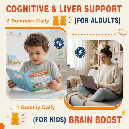 Gomitas ABYSSUS de Colina para Niños (4+) – Suplemento de Colina para Cerebro y Hígado con Omega-3 Algal, B6 y B12, Sin Azúcar, Vegano, 60 Piezas - imagen 4