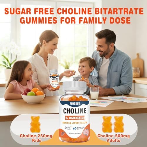 Gomitas ABYSSUS de Colina para Niños (4+) – Suplemento de Colina para Cerebro y Hígado con Omega-3 Algal, B6 y B12, Sin Azúcar, Vegano, 60 Piezas - imagen 7