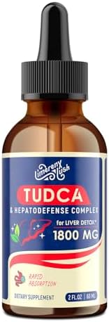 Gotas de Soporte Hepático LimerenxLush TUDCA 1800mg - Suplemento Hepático Potente con Sales Biliares, NAC, Schisandra y Diente de León, Detox y - imagen 2