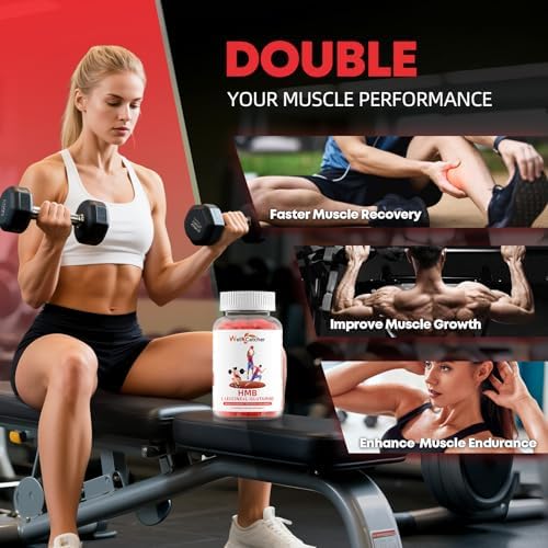 Gomitas de Aminoácidos Wellcatcher HMB y Leucina: Suplementos HMB para Hombres y Mujeres con L-Glutamina, Sin Azúcar, Veganas, Sabor Fresa, 30 Días - imagen 3