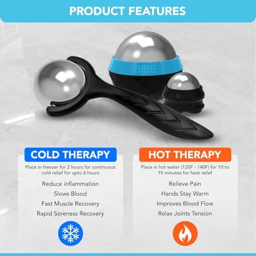 Pelotas de Masaje Terapéutico Frías y Calientes – Set de 3 Herramientas para Fisioterapia de Tejido Profundo, Liberación Miofascial y Alivio del - imagen 2