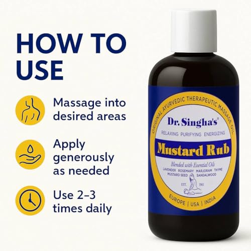 Ungüento de Mostaza Dr. Singha, Original Ayurvédico Relajante, Purificante y Energizante - Hecho en EE. UU., 6 oz - imagen 5