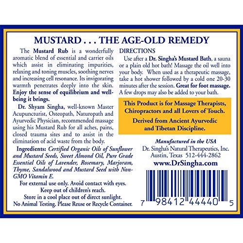 Ungüento de Mostaza Dr. Singha, Original Ayurvédico Relajante, Purificante y Energizante - Hecho en EE. UU., 6 oz - imagen 8