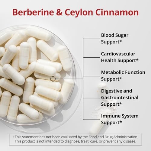 Frishantic Berberina 500mg con Canela de Ceilán - Soporte Metabólico 5 en 1 con Cromo, ALA y Bioperina, 60 Cápsulas Veganas, Sin OGM, Sin Gluten - imagen 3