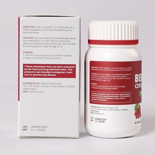 Frishantic Berberina 500mg con Canela de Ceilán - Soporte Metabólico 5 en 1 con Cromo, ALA y Bioperina, 60 Cápsulas Veganas, Sin OGM, Sin Gluten - imagen 7