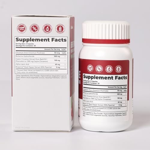 Frishantic Berberina 500mg con Canela de Ceilán - Soporte Metabólico 5 en 1 con Cromo, ALA y Bioperina, 60 Cápsulas Veganas, Sin OGM, Sin Gluten - imagen 8