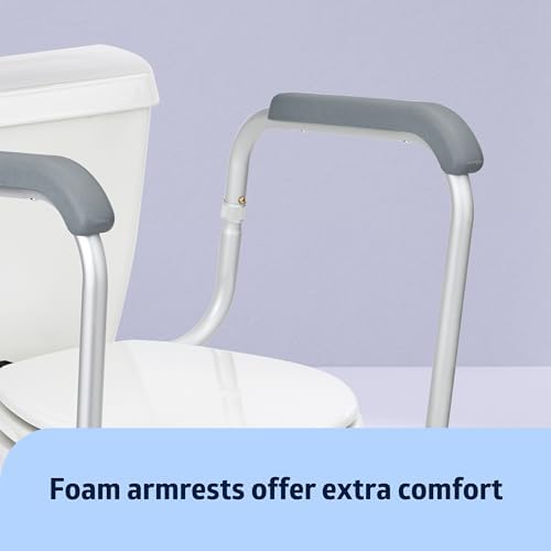 Barra de Seguridad Plegable para Inodoro con Altura Ajustable – Ajuste Universal para Asientos Estándar o Elevados – Estructura de Aluminio, - imagen 4