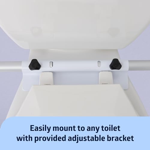 Barra de Seguridad Plegable para Inodoro con Altura Ajustable – Ajuste Universal para Asientos Estándar o Elevados – Estructura de Aluminio, - imagen 6