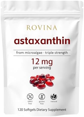 Softgels Ajustables Rovina Astaxantina 12mg • Potente Antioxidante Natural para Ojos, Piel y Salud Inmunológica • Sin Gluten • 120 Cápsulas - imagen 1