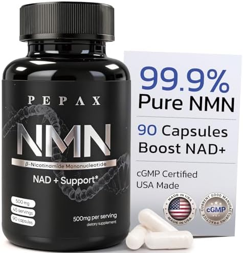 Suplemento PEPAX NMN 500mg - Cápsulas de NMN 99.9% Puras para Aumentar Niveles de NAD y Envejecimiento Saludable - Probadas por Terceros, Cápsulas - imagen 1