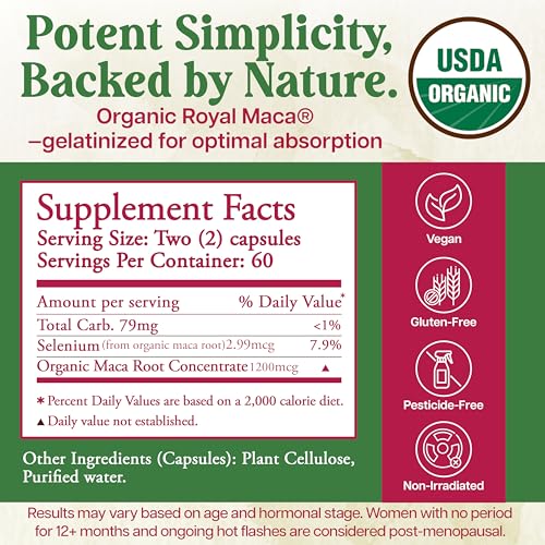 Cápsulas de Maca Royal – Suplemento Herbal – 120 Cápsulas Veganas – Botánico Tradicional - imagen 2