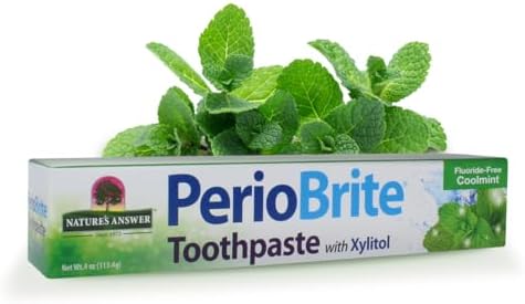 Pasta de Dientes Natural Periobrite de Nature's Answer, Menta Fresca, 4 Onzas, Paquete de 3 - imagen 1