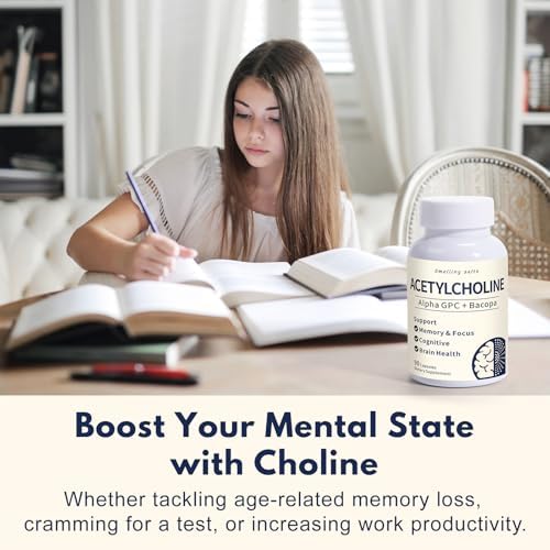 Suplementos de Acetilcolina con Alpha GPC 600mg y Bacopa – Apoyo Cognitivo para Adultos y Personas Mayores – Mejora la Memoria, Concentración y Salud - imagen 4