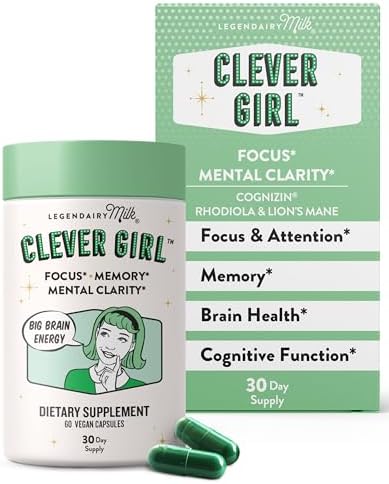 Legendairy Milk Clever Girl - Suplemento para la Concentración con Melena de León y Citicolina - Nootrópico para Memoria y Claridad Mental, 30 - imagen 1