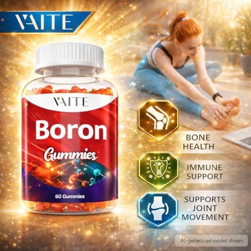 Suplemento de Boro para Hombres y Mujeres – Gomas de 10mg – Veganas, No Transgénicas, Sin Gluten – Apoya la Fuerza Ósea, Flexibilidad Articular y - imagen 2
