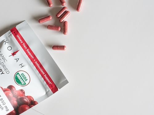 KOYAH - Cápsulas Orgánicas de Arándano - Frutas Enteras Liofilizadas - 500 mg por Cápsula - Soporte para el Tracto Urinario y Antioxidante - 60 - imagen 8