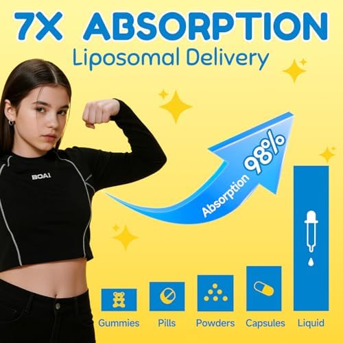 Gotas Líquidas NaSeny L-Lisina Liposomal 1000MG para Niños y Adultos, Suplemento con Calcio, GABA, Vitamina D3, K, K2 - 2 FL OZ - imagen 6