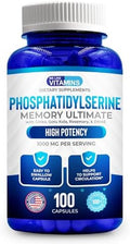 Suplemento de Fosfatidilserina We Like Vitamins con Ginkgo Biloba, Gotu Kola y DMAE - Mejora la Concentración, Memoria y Función Cognitiva - Complejo - imagen 1