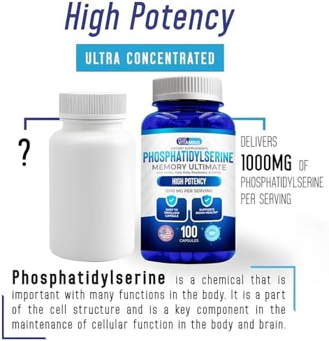 Suplemento de Fosfatidilserina We Like Vitamins con Ginkgo Biloba, Gotu Kola y DMAE - Mejora la Concentración, Memoria y Función Cognitiva - Complejo - imagen 3