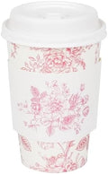 Elyxio 50 Piezas de Vasos Desechables de Café Florales Rosa con Tapas y Mangas 12oz para Fiestas de Cumpleaños, Bodas y Baby Shower - imagen 1