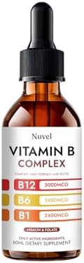 Gotas de Complejo de Vitaminas B SIZRCSM Nuvel con B12, B1, B6 - Suplemento Líquido 5 en 1 para el Bienestar Diario - imagen 1