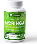 Cápsulas de Moringa | 300 Cápsulas | Moringa Oleifera | 100% Puras y Naturales | Suplemento Sin OGM y Sin Gluten | Superalimento Verde Completo | - imagen 1