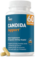 Dr. Tobias Soporte para Cándida, Complejo de Equilibrio de Flora Intestinal con Orégano, Ácido Caprílico, Enzimas y Probióticos, 60 Cápsulas, 30 - imagen 1