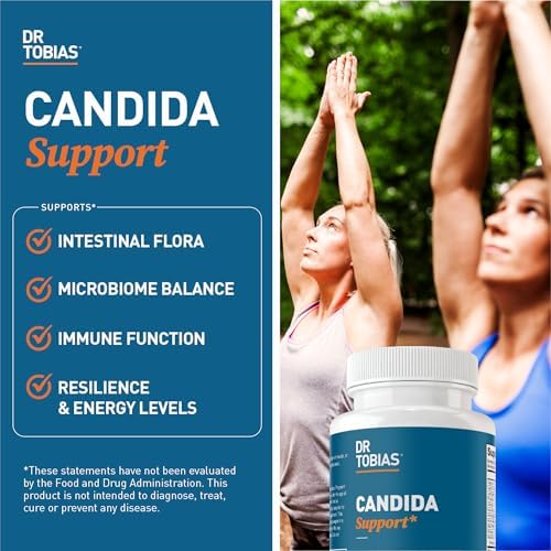 Dr. Tobias Soporte para Cándida, Complejo de Equilibrio de Flora Intestinal con Orégano, Ácido Caprílico, Enzimas y Probióticos, 60 Cápsulas, 30 - imagen 4