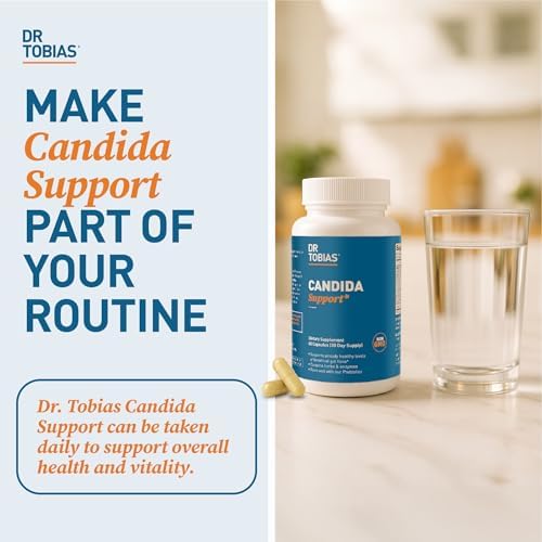 Dr. Tobias Soporte para Cándida, Complejo de Equilibrio de Flora Intestinal con Orégano, Ácido Caprílico, Enzimas y Probióticos, 60 Cápsulas, 30 - imagen 7