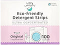 LAZY COCONUTS Detergente Ecológico en Tiras - 100 Cargas - Sin Fragancia, Ultra Concentrado, Amigable con el Planeta - Ideal para Hogar, Viajes y - imagen 1