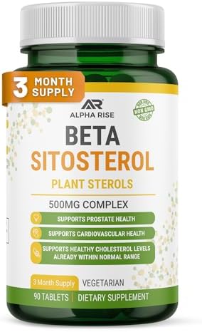 Beta Sitosterol - Tabletas de 500mg - No OGM - Apoyo a la Salud Prostática y Niveles de Colesterol Saludables - Complejo de Fitosteroles - Esteroles - imagen 1