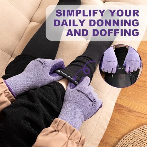 Guantes SUPPORTSMART para Colocación de Medias de Compresión - Resistentes, Reutilizables, Sin Látex - Fácil Colocación y Retiro para Medias, Hasta - imagen 4