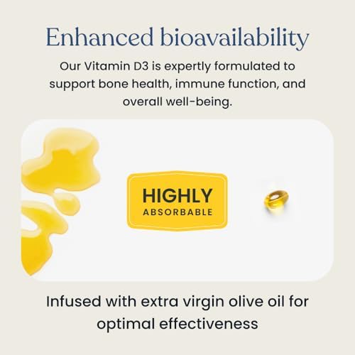 Suplemento de Vitamina D3 5000 IU de Better Way Health – Softgels de alta potencia para salud inmune y ósea – No GMO, sin lácteos, 120 softgels - imagen 5