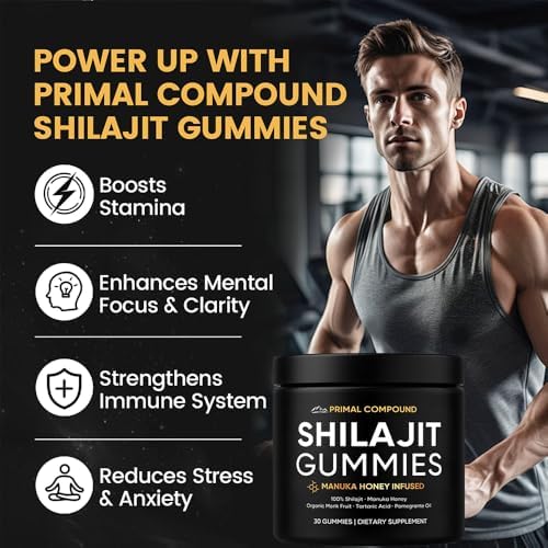 Gomitas de Shilajit TOGOLIUN para hombres con Miel de Manuka, Fruta Monje Orgánica y Ácido Fúlvico, 30 gomitas suplementarias - imagen 3