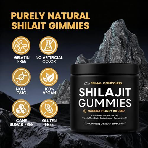 Gomitas de Shilajit TOGOLIUN para hombres con Miel de Manuka, Fruta Monje Orgánica y Ácido Fúlvico, 30 gomitas suplementarias - imagen 6
