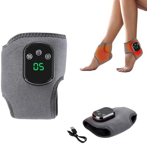 Masajeador portátil para pies y tobillos con calor – Vibración de 3 velocidades y 5 temperaturas, inalámbrico para aliviar el dolor, hinchazón y - imagen 1