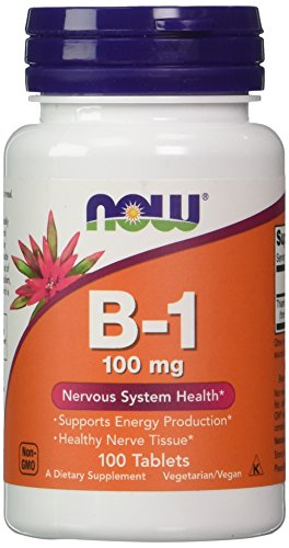 NOW Vitamina B-1 (tiamina) 100mg, 100 tabletas (paquete de 4) - imagen 5