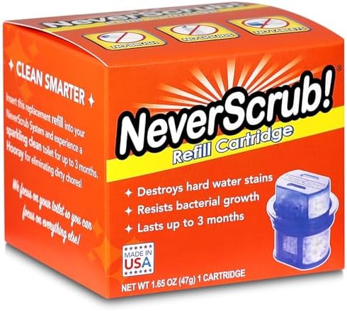 Cartucho de Repuesto NeverScrub! para Sistema de Inodoro Autolimpiante - 1.65 oz, Dura Hasta 3-5 Meses de Limpieza Continua del Inodoro - imagen 2