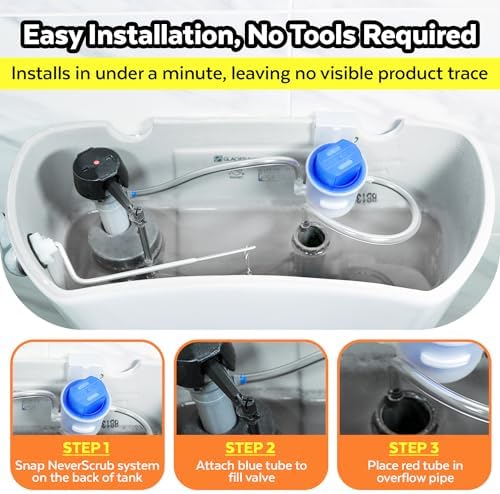 Cartucho de Repuesto NeverScrub! para Sistema de Inodoro Autolimpiante - 1.65 oz, Dura Hasta 3-5 Meses de Limpieza Continua del Inodoro - imagen 3