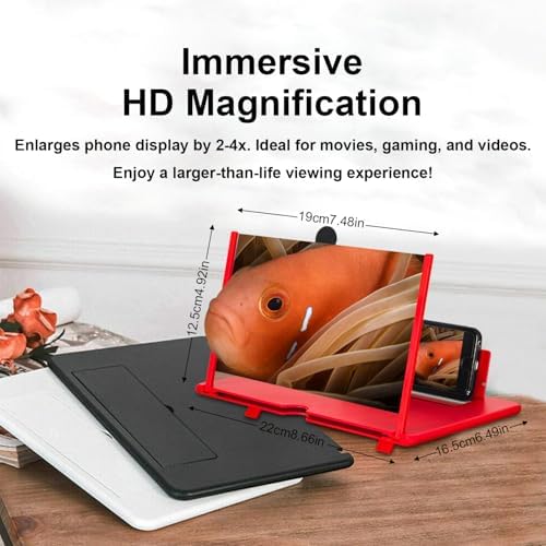 Amplificador de Pantalla para Teléfono, Lupa HD de 10 Pulgadas para Películas, Videos y Juegos, Ligera y Plegable con Soporte Móvil - imagen 7