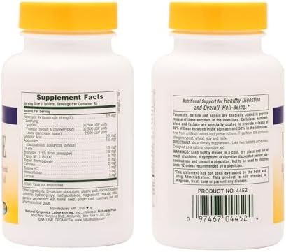 NaturesPlus Ultra-Zyme - 90 Tabletas - Suplemento Enzimático para una Digestión Saludable - Libre de Gluten - 45 Porciones - imagen 2